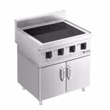 Induction hob - 14 kW - 4 hobs - incl. substructure with 2 doors