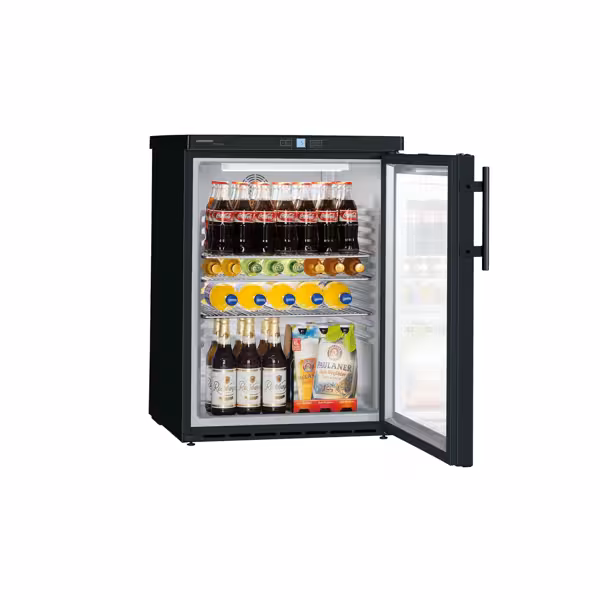 LIEBHERR | Frigorifero sottobanco PREMIUM - 148 litri - con 1 porta in vetro - nero