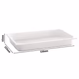 (6 db) Melamin GN tál GN 1/1 - ECO - fehér - 7,1 l - Magasság: 65 mm