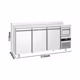 Barkoeledag PREMIUM - 2135x600mm - met 3 deuren, spatrand & uitklopper voor koffie - 570l