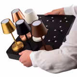 Charging Station (12-way) - Stackable - ABS Plastic - 430x330x45mm - Black - incl. mains plug; 2 remote controls with batteries