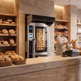 Rotierender Gas-Bäckerei-Heißluftofen mit Dampffunktion - Touch - 10x EN 600x400 - inkl. Haube & Gärschrank