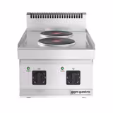 Commercial Electric Hob, 2 Solid Hotplates PREMIUM - 700 mm deep - 4.6 kW
