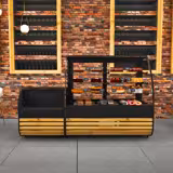 Kassentisch - 800mm - Holzfront - Schwarzer Granit
