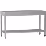 Table de travail en inox ECO – 1400 × 600 mm – avec tablette inférieure