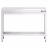 Table de travail en inox PREMIUM – 1600 x 700 mm – avec tablette inférieure – avec planche à découper blanche incluse