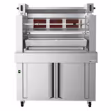 Mașină pentru kebab cu gaz 9,8 kW - max. 85 kg - orizontală - aparat de podea