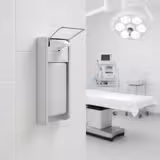 Distributeur de désinfectant - 1000ml - Aluminium - manuel, à levier coude, mural, fenêtre de contrôle, réservoir amovible, anti-goutte, robuste, compatible désinfectant