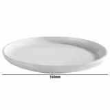 (6 pcs) ASIA PLUS | Canapé Plate - Melamine - Ø160mm - White