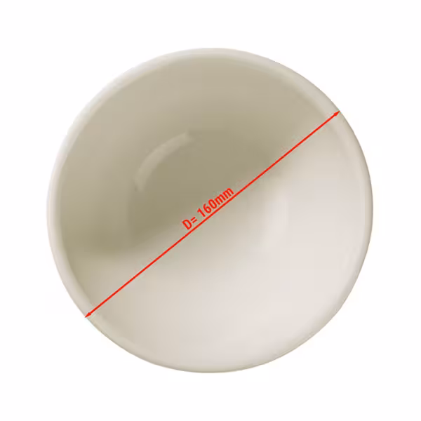 (4 stuks) Kom / soepbord - TEOS - Porselein - Ø160mm - stapelbaar - Crème