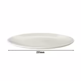 (6 pcs) LUX | Coupe Plate - flat - Porcelain - Ø255mm - Ivory