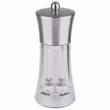 (6 stuks) 2-in-1 zout- & pepermolen - SPICEX - Acryl - Hoogte: 190mm - Transparant