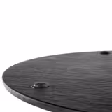 (6 pieces) SLATE Round Melamine Serving Tray – Ø400 mm - Height 10 mm - Black