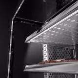 Commercial serve over counter MADRID - 525L - 1500mm - Double glazing - with 2 adjustable shelves - rear sliding doors - Black matt