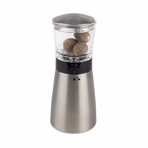 PEUGEOT | DAMAN - Nutmeg mill - Stainless steel/acrylic - Height: 150mm