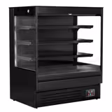 Commercial wall-mounted refrigerated display shelving - 1200 mm - 390 litres - with 3 shelves