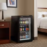 Mini Bar Refrigerator - 440mm - 62L - with 1 glass door & reversible hinges - Black