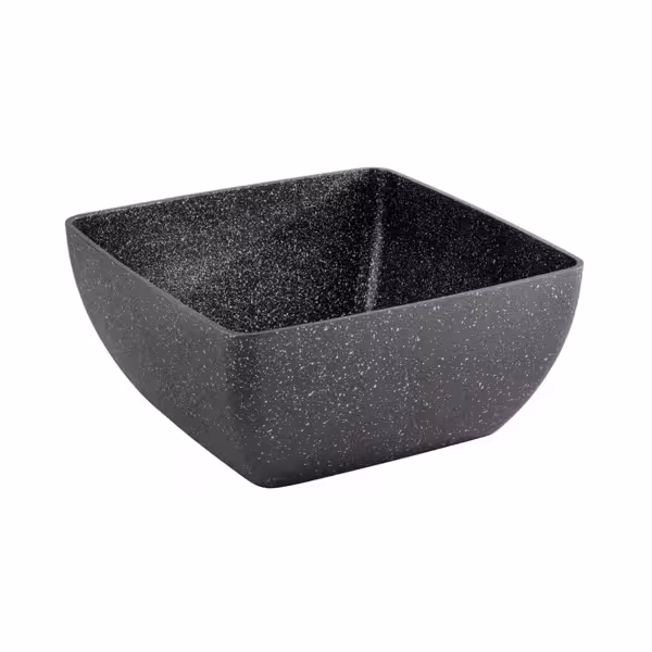 (6 stuks) Schaal - FROSTFIRE - Aluminium - 3,8L - 250x250mm - stapelbaar - grijs-gesprenkeld