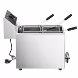 Elektro Nudelkocher - 8 Liter - 3,25 kW -  mit Ablasshahn - inkl. 4 Körbe
