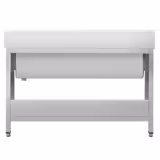 Stainless Steel Commercial Sink Unit PREMIUM - 1600x600mm - with Undershelf & Single Bowl - with Upstand
