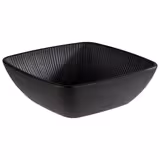 (6 pcs) Dessert Bowl - NERO - Melamine - 600ml - square - 165x165mm - Depth: 55mm - Black