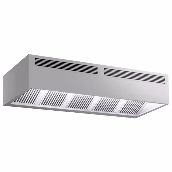Afzuigkap doosmodel - B2800mm - zonder motor - met filter - met inductietoevoer