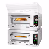 Forno a gas per pizza - 1130x910mm - 4+4 pizze Ø34cm - 450°C - Meccanico