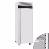 Upright Fridge Stainless steel ECO - 400L - with 1 door - On castors - Lockable
