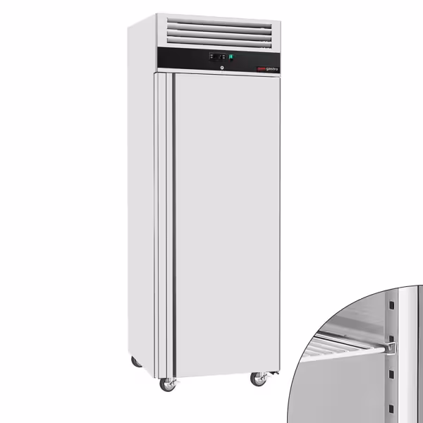 Ψυγείο ανοξείδωτο ατσάλι ECO - 312 λίτρα - -2 / +8 °C - με 1 πόρτα - Βεβιασμένης κυκλοφορίας, Αυτόματη απόψυξη, Ψηφιακός θερμοστάτης, Κλειδαριά, R290