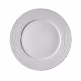 (12 st) SEA WAVE - Tallrik - platt - porslin - Ø 21 cm - vit