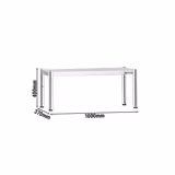Étagère supérieure en inox – 1 niveau – 1000 × 370 mm – hauteur réglable