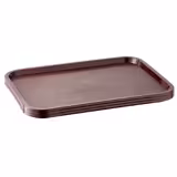 (6 stuks) Fastfood-dienblad FAST FOOD - Polypropyleen - 41x30,5cm - hoogte: 25mm - Bruin - antislip-oppervlak - geschikt voor vaatwasser