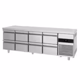 Mostrador refrigerado PREMIUM - 2330x700mm - 8 cajones (GN 1/1) - refrigeración ventilada - volumen 632l - clase energética A