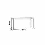 رف علوي للطاولات ستانلس ستيل AISI 304 - طبقة واحدة - 800x370 mm - ارتفاع قابل للتعديل