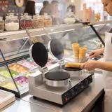 Waffeleisen - Doppelt - Manuell - 2,6 kW - für Eishörnchen - Ø 190mm