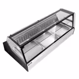 Countertop refrigerated display case - 870mm - front sliding plexiglass doors - for fish & meat - for up to 3x GN 1/1