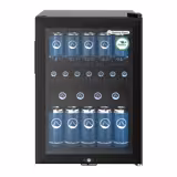 GASTRO-COOL | Minibar koelkast - 430mm - 62 liter - 1 glazen deur - Zwart