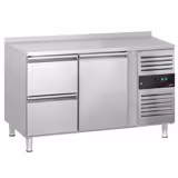 Koelwerkbank ECO - 1360x700mm - met 1 deur & 2 laden & met achterwand
