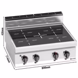 Bänkmodell Elspis med glaskeramikhäll - Lorenzo 700 - 800x714x430 mm - 12,8 kW - 4 värmezoner