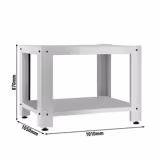 Postolje - 1010x1050x870 mm - nehrđajući čelik | 1 polica - za pizza pećnice - kompatibilno s POE630TN i POE6630TN