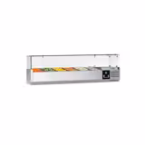 Vitrina refrigerada PREMIUM - 1,5 m x 0,4 m - para 6 contenedores GN 1/3