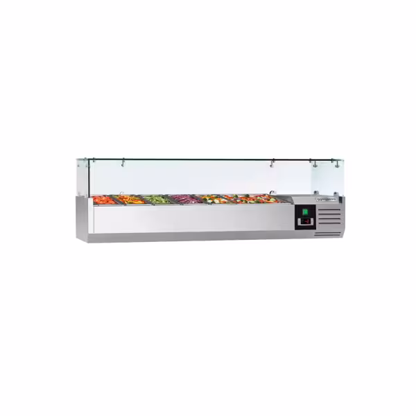 Kühlaufsatzvitrine PREMIUM - 1500x395mm - 6x GN 1/3