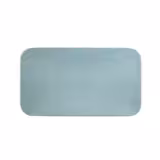 (2 pcs) SELTMANN WEIDEN | Rectangular Coupe Plate – Flat – Porcelain – 350×200 mm – Turquoise