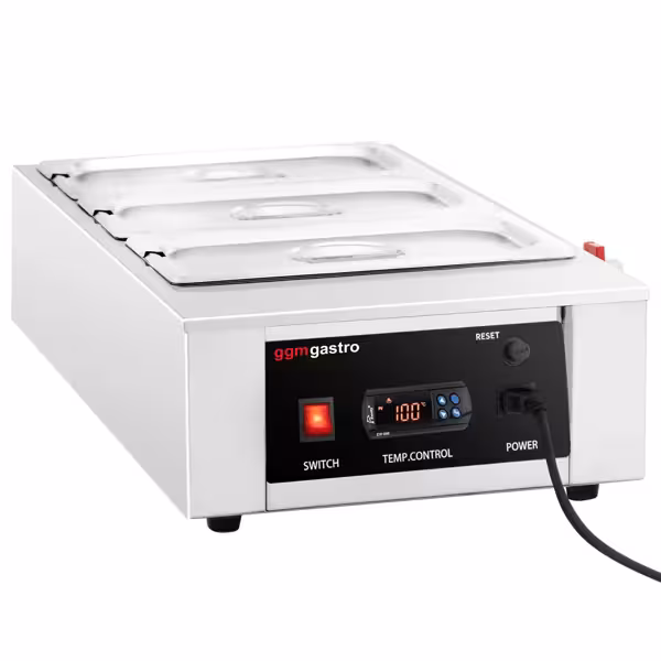 Chocolate Melter - 3 x 1/3 GN - 1.5kW - incl. 3 lids & 3 x 1/3 GN pans
