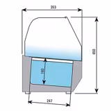 Countertop Prep Well / Refrigerated Topping Unit PREMIUM PLUS - 1328x413mm - 4x GN 1/3