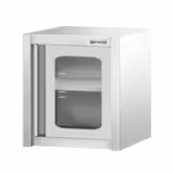 Armoire murale en acier inoxydable - 600x400mm - avec portes battantes vitrées - 650mm de haut