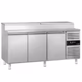 Table de préparation PREMIUM – 2020 mm – 3 portes – pour 10 bacs GN 1/3