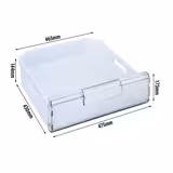 (2 τεμ.) Συρτάρι ψυγείου - 475x430x173 mm - πλαστικό, διάφανο μέτωπο, με λαβή - για επάνω θέση - συμβατό με KSS200HN & TKSS200HN