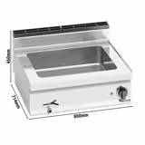 Sähkökäyttöinen vesihaude - 2,4 kW - 2x GN 1/1 - tyhjennyshana