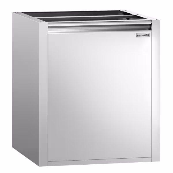 Afvalbak - gesloten - 400x560x585mm - RVS